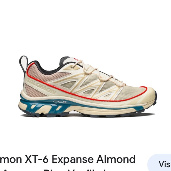 Salomon XT-6 Expanse Almond Milk Aegean Blue Vanilla Ice NEW WITH BOX - Picture 3 of 3